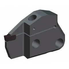 This toolholder is designed for indexable threading inserts, enabling precision thread cutting on lathes and CNC machines. It is suitable for turning and threading operations on various workpiece materials in general machining applications.