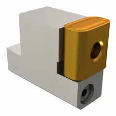 This indexable boring bar is designed for precision internal diameter machining in metalworking. It uses replaceable carbide inserts to enlarge and finish holes with tight tolerances. Suitable for general manufacturing applications requiring accurate boring operations.