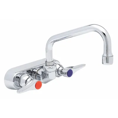 T&S BRASS Low Arc Laundry Sink Faucet: Centerset, Wall, Brass, 2.2 gpm Flow Rate - Centerset Bar Sink Faucets