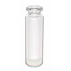 This 2 mL glass chromatography vial from KIMBLE features a 12 mm body diameter, round bottom, and self-standing design. The colorless glass body is suitable for sample storage and injection in analytical applications such as HPLC and GC. Supplied without a closure.