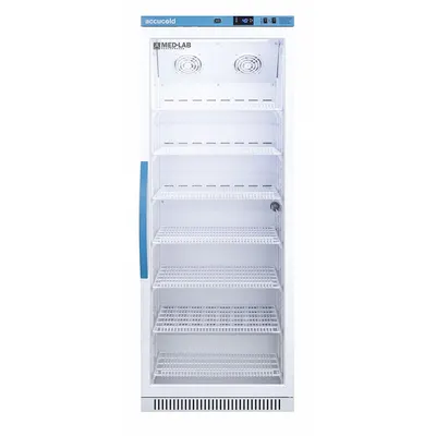 ACCUCOLD Lab Refrigerator: 12 cu ft, Upright, 2°C to 10°C, 24 3/8 in Overall Dp - General Purpose Lab Refrigerators
