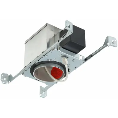OEM Recessed Down Light Kit: 4 in Dia, Halogen, For Flat Ceiling, 50 W, 120V AC - New Construction Bulb-Dependent Downlight Housings