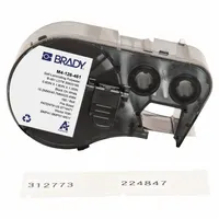 Combined Label and Ribbon Cartridge: Rectangle, 19/32 in x 1 51/64 in, Black on White, 180 Labels (MPN M4-126-461)