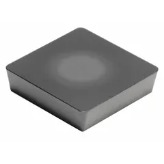 Square (S) indexable turning insert with 0° clearance angle, grade AC5015S carbide. Suitable for medium to finishing cuts on steel, stainless steel, and cast iron. Used for external and internal turning, facing, and profiling on lathes.