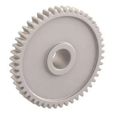 KHK GEARS Spur Gear: Module m 0.5, 48 Teeth, 5 mm Bore Dia, Duracon, 20° Pressure Angle - Metric Spur Gears with Standard Hub