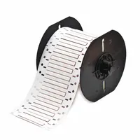 Sleeve Label: 1/8 in x 2 in, Polyolefin, White (Matte), For 16 AWG to 20 AWG Wire Gauge (MPN B33-125-2-7642)