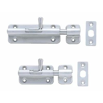 SUGATSUNE BLS-90 Barrel Bolt, 1 5/8 in Ht x 4 9/16 in Wd x 13/16 in Lg - Door Bolts