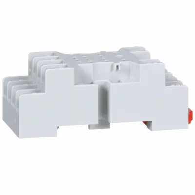 SCHNEIDER Relay Socket: 10 A Rating, DIN-Rail & Surface Socket Mounting, 14 Pins - Combination DIN-Rail & Surface-Mounted Sockets