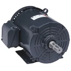 This Dayton rigid base 3-phase AC motor is totally enclosed fan cooled (TEFC) for use in dusty or damp environments. It delivers 5 hp at 1,180 RPM and operates on 230/460V AC with a full load current of 13.7/6.83 A. Suitable for industrial applications such as pumps, fans, conveyors, and compressors.