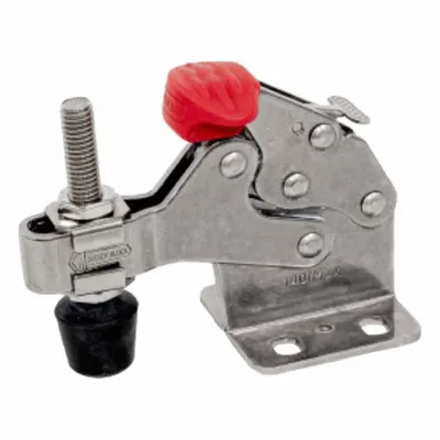 JW WINCO Horizontal Acting Toggle Clamp: Locking Horizontal Handle, Flange Base Mounting - Corrosion-Resistant Toggle Clamps