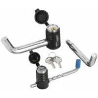 Silver trailer locking kit for Vehicle Class I. Includes two keys. Secures standard coupler on light-duty trailers for towing applications in fleet, agricultural, and industrial settings