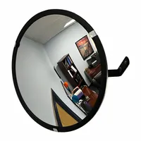 Convex Mirror: Round, Convex Mirror, Acrylic, Acrylic, Mounting Bracket/Pivot Mount, 18 in Dia (MPN PLX-18A)