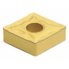 Diamond indexable turning insert for precision machining of non-ferrous materials such as aluminum alloys and composites. Used in CNC lathe turning operations to achieve high surface finish. Suitable for industrial machining applications.