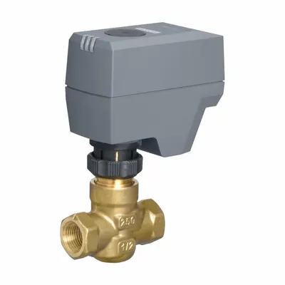 Siemens Hydronic Zone Valve: 1.6 Cv Flow Rate, 2-Way, 1/2 in Female NPT, Non-Spring Return - 2-Way NPT Connection Zone Valves