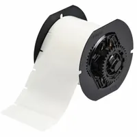 Pre-Cut Label Stock Roll: 1 in Label Ht, 3 in Label Wd, 1 in Roll Lg, Autoclavable Polyester, Clear (MPN B33-18-430)