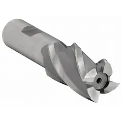 Cobalt square end mill with 27/32" diameter, 1-7/8" length of cut, and 4" overall length. Four-flute design for slotting, profiling, and contouring in ferrous and non-ferrous materials.