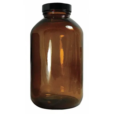 OEM Wide Mouth Bottle: 2.5 L - Amber Wide Mouth Glass Lab Bottles