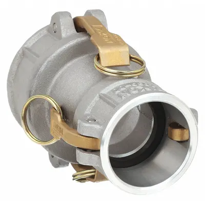DIXON VALVE & COUPLING Cam and Groove Coupling: 100 psi Max. Working Pressure @ 70 F, 6 57/64 in Overall Lg - Type DD Aluminum Cam & Groove Fittings