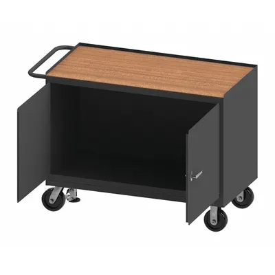 DURHAM MFG Mobile Cabinet Workbench: 48 in x 24 in, Hardboard, 3,600 lb Overall Load Capacity - Single Compartment Mobile Cabinet Benches