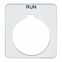 Legend Plate: 30 mm Panel Mounting Size, Square, 1 13/16 in Overall Ht x 1 13/16 in Overall Wd (MPN 9001KN224WP)