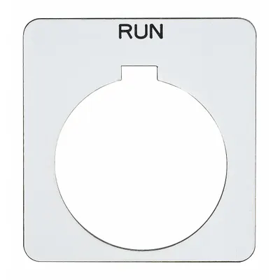 SCHNEIDER Legend Plate: 30 mm Panel Mounting Size, Square - Push-Button Rings & Plates