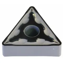 Triangle (T) indexable turning insert for general turning, facing, and profiling operations. Suitable for machining steel, stainless steel, and cast iron in medium to heavy cutting conditions.