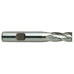 General purpose cobalt square end mill with 8 flutes for heavy-duty machining of tough materials. Suitable for slotting, profiling, and contouring in industrial metalworking. Features a 2" mill diameter, 3" length of cut, and 5-1/2" overall length.
