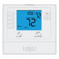 PRO1 IAQ Low Voltage Thermostat: Heat and Cool, Manual, B/C/G/O/RC/RH/W/E/Terminal Designations (MPN T705)