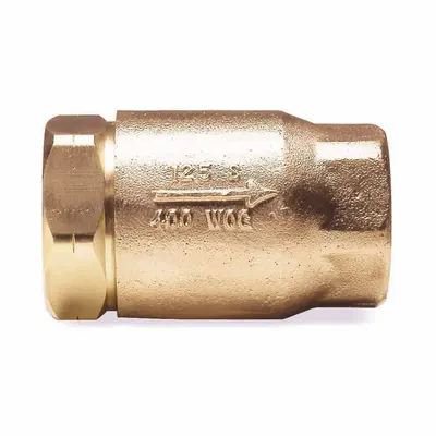 APOLLO Check Valve: Ball, Inline Valve Body, Bronze, 1 1/2 in Pipe Size, Press x Press - Bronze Ball Check Valves