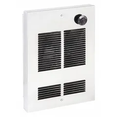 DAYTON Recessed Electric Wall-Mount Heater: 750 W/1000 W, 208/240V AC, Single Phase, Gray. Key specifications — Grille Color: Gray; Programming Capability: Non-Programmable; Wattage Output: 750 W/1000 W; Voltage, Phase: 208/240V AC, 1-phase; Rough-In Dimensions - H x W x D: 12-5/8 in x 9-3/16 in x 2-1/2 in; Nominal Voltage - HVAC: 240V AC; Brand: DAYTON; Phase: Single.