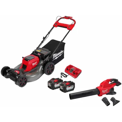 MILWAUKEE Combination Kit: M18, Blower and Mower, 145 mph Blower Max Air Speed, 12.0 Ah - Outdoor Equipment Combination Kits