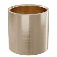 Inch-system lubricated general purpose metallic sleeve bearing made from SAE 841 bronze. Features a 1-3/4 in bore, 2 in OD, and 2 in length with a maximum PV rating of 50,000 lb/sq in-fpm. Suitable for rotating or oscillating shafts in moderate load and speed applications such as conveyors and pumps. Sold in a pack of 3.