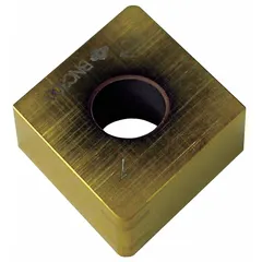 Diamond indexable turning insert for precision machining of non-ferrous materials such as aluminum alloys and composites. Provides wear resistance and surface finish in turning operations.