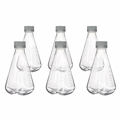 OEM PETG Erlenmeyer Flask, 1 L, Sterile, CH5264PK06 - Plastic Erlenmeyer Flasks