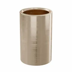 This OILITE sleeve bearing is made from SAE 841 bronze, a self-lubricating material suitable for general purpose industrial applications. It has a 1 in bore, 1 1/4 in OD, and 2 in length, with a maximum PV rating of 50,000 lb/sq in-fpm. Sold in a pack of 5.