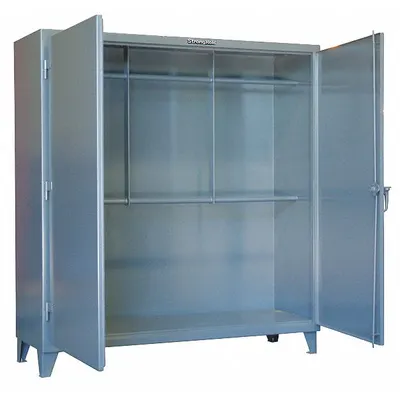 STRONG HOLD 66-2WR-240 Gray Chain, Hoist & Hose Cabinet with 2 Hanging Rods - Chain, Hoist & Hose Cabinets