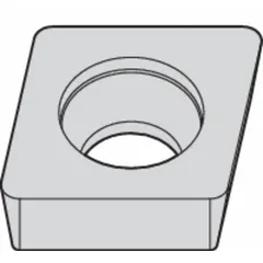 This diamond indexable turning insert is designed for precision machining of non-ferrous materials, composites, and abrasive alloys. Its geometry supports fine surface finishes and tight tolerances in turning, boring, and facing operations. Suitable for light to medium finishing cuts with low cutting forces and effective chip control.