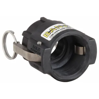 BANJO Cam and Groove Coupling: 1 in Coupling Size, 1 in Hose Fitting Size - Type D Polypropylene Cam & Groove Fittings