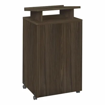 REGENCY Lectern: Neo Walnut, Speaker, Scratch Resistant Laminate, 44 in Overall Ht - Lecterns
