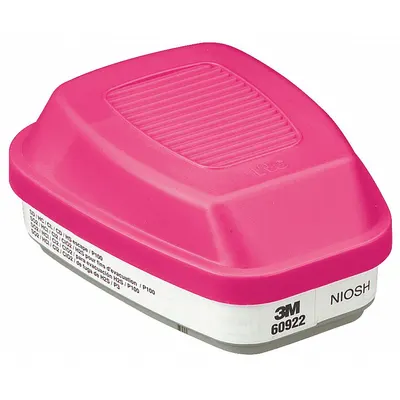 3M Combination Cartridge/Filter: Acid Gas (AG)/P100, Magenta/White Color, Bayonet - 3M 6000, 6500, 7500, or FF-400 Reusable Respirators Compatible Filters & Cartridges