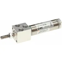SMC Round Body Cylinder: 1 1/16 in Bore, 1 in Stroke, Non-Repairable, Stainless Steel, NCM, Air, NPT (MPN NCMR106-0100)