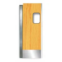 Swinging Door: Aluminum/Laminate, 1 Doors, Natural Wood, 3 ft Door Wd, 7 ft Door Ht, Window Included (MPN 999-00307)