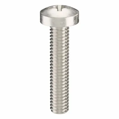USA INDUSTRIALS Machine Screw: M4x0.70 Thread Size, 20 mm Lg, 18-8, Stainless Steel, Plain - Pan Head Machine Screws
