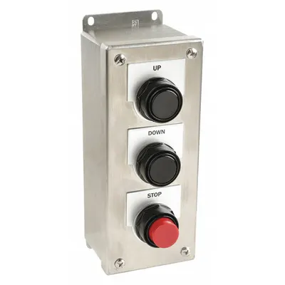 Siemens Control Station: (3) Flush Push Buttons, 0 Pilot Lights, 3NO/3NC - Push-Button Control Stations