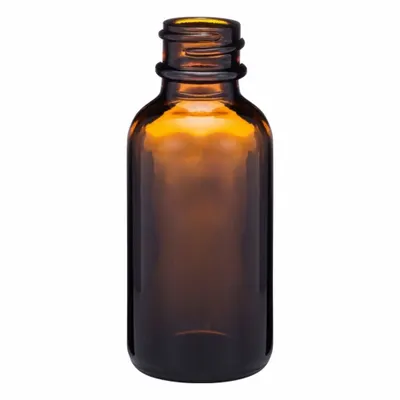 QORPAK Sampling Bottle: 120 mL, Amber, 22-400, No Closure, 128, No Closure - Amber Narrow Mouth Round Glass Lab Bottles