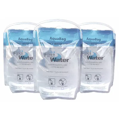 FIRST WATER Water Container: Clear, 1.5 gal Capacity, Plastic - Hard-Sided Water Containers