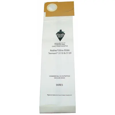 OEM APPROVED VENDOR Vacuum Bag for Tennant V-DMU-15/V-DMU-38, Dry, Paper, 2-Ply - Upright Vacuum Bags
