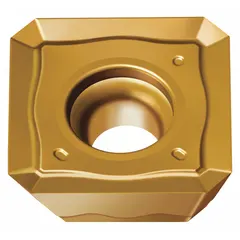 Square indexable milling insert for general-purpose face and shoulder milling. Suitable for medium-duty machining of steel, stainless steel, and cast iron. Grade F57 coating provides wear resistance and edge strength in interrupted cuts.