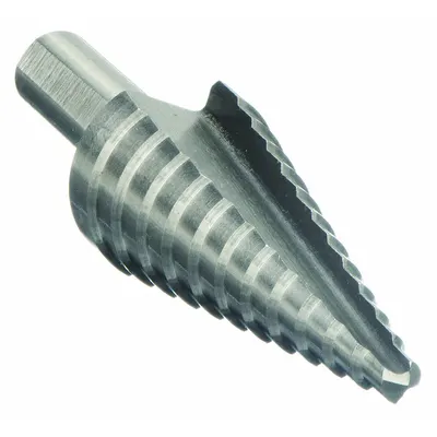 OEM Step Drill Bit: 3/16" to 7/8", HSS, Hex Shank - High-Speed Steel Step Drill Bits