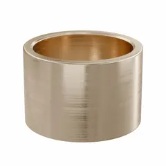 This OILITE sleeve bearing is made from SAE 841 bronze and is designed for general purpose industrial applications. It features a 20 mm bore, 24 mm outer diameter, and 16 mm length, with a maximum PV rating of 49,938 lb/sq in-fpm. Suitable for rotating or oscillating shafts in conveyors, pumps, and material handling equipment.